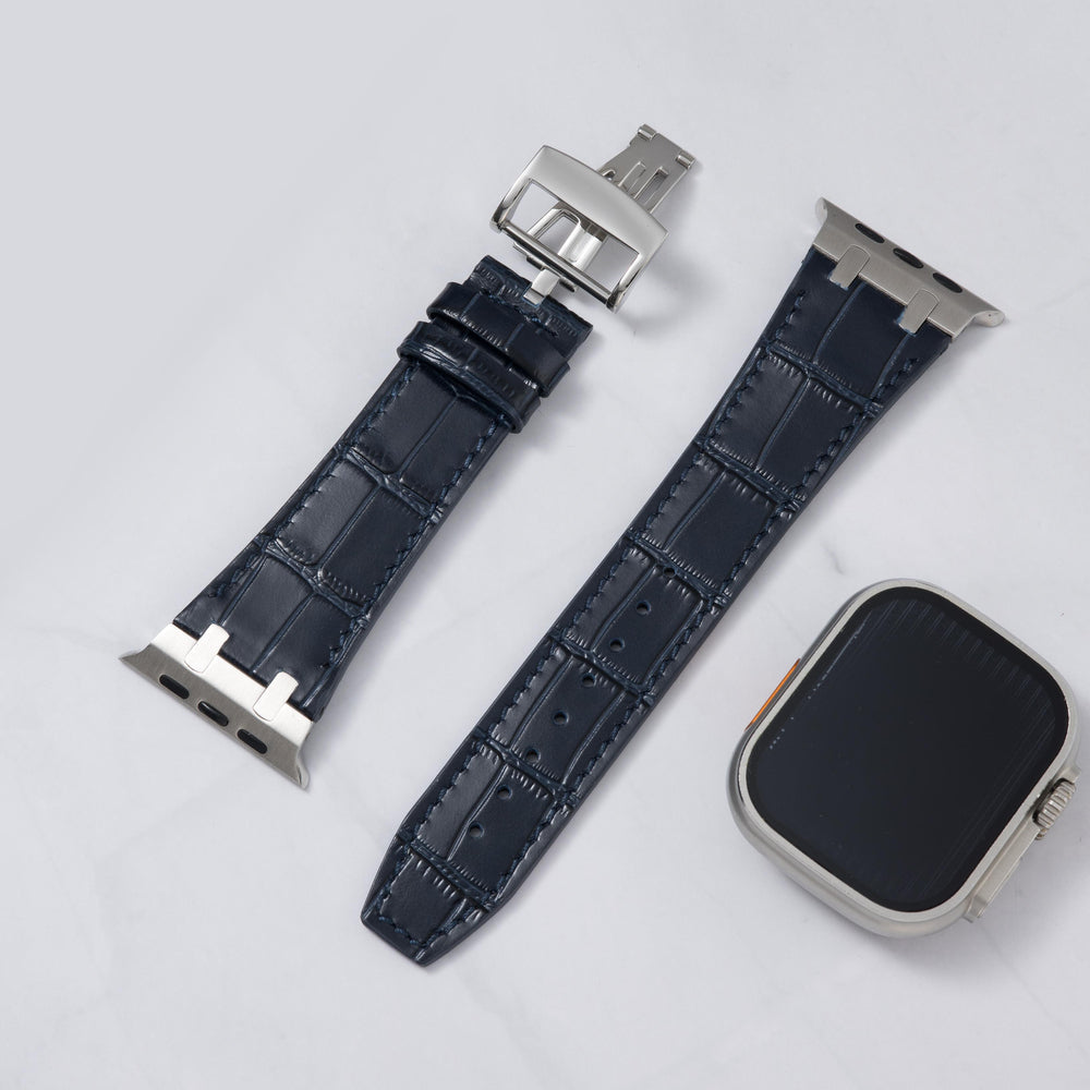AP Bamboo-Patterned Leather Strap